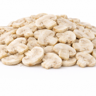 IQF Mushroom Button 35mm Cap, Sliced 5mm, Unblanched