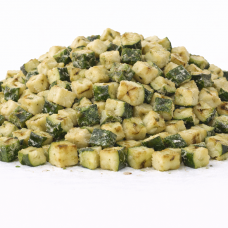 IQF Organic Courgette Diced Grilled 20mm