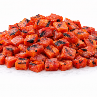 IQF Organic Pepper Red Grilled Diced 20mm